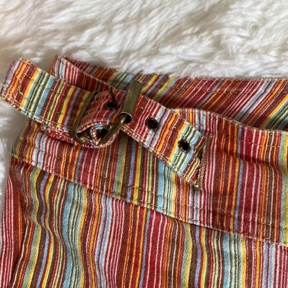 Forever 21 Y2K Super Low Rise Multicolor Striped Bootcut Pants - Picture 4 of 12
